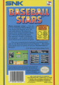 Baseball Stars NES back box art